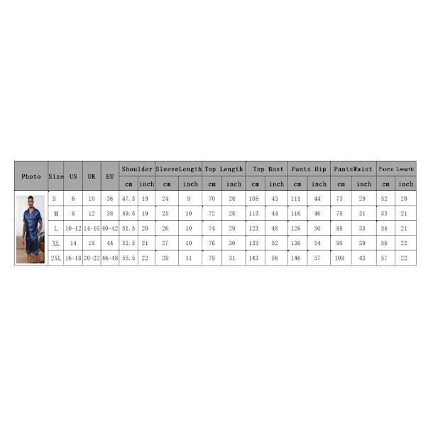 Män Satin Pyjamas Set 2 Delar Loungewear Knapp-Ner Pjs Set red L