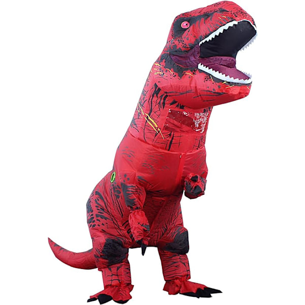 Uppblåsbar Dinosauriekostym för Vuxna, Dinosaurie Uppblåsbar Kostym för Vuxna Red