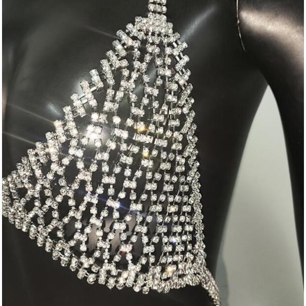 Strass lång tofs midjekedja Body Chain GOLD