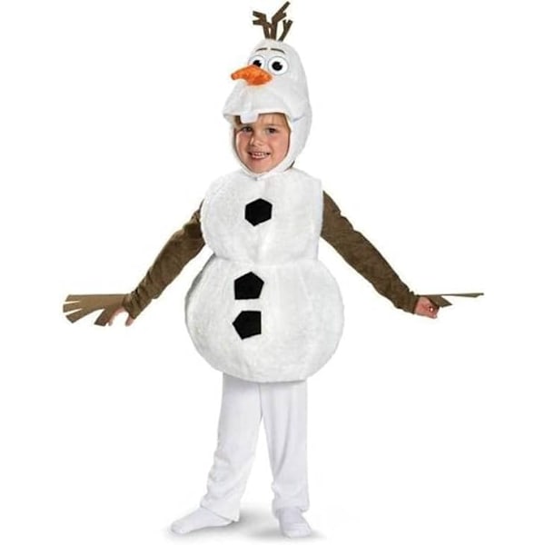 Snögubbe Kostym Pojkar Halloween Cosplay Jumpsuit M