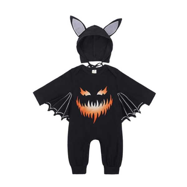 Baby Halloween Bat One-Piece Byxa Set black orange M