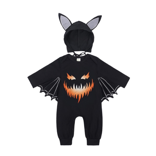 Baby Halloween Bat One-Piece Byxa Set black orange S