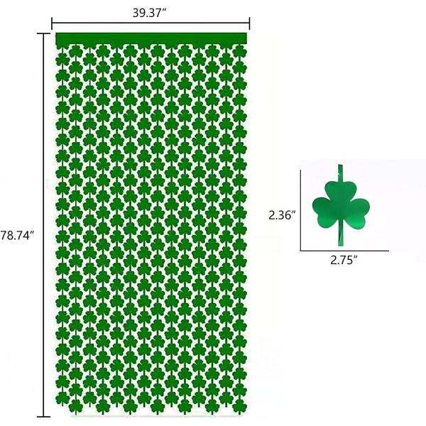 2st St.Patrick’s Day Shamrock Foliegardin 2PCS