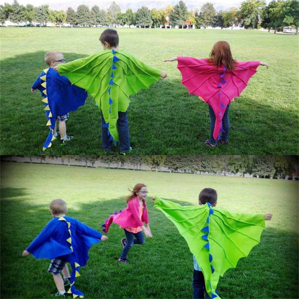 Lasten Lohikäärmeasu Viitta Hatulla Lapsille Dinosauruksen Viitta Halloween Cosplay pink