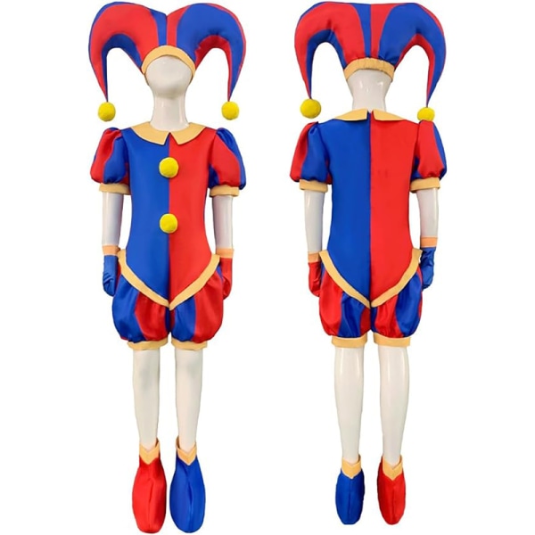 Digital Circus Kostume til Børn Pomni Kostume Jumpsuit Style 6 130