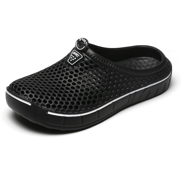 Unisex Clogs Skor Casual Tofflor Snabbtorkande sandaler Black 36