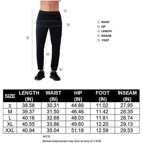 Mænds 3-pak Fleece Active Athletic Workout Jogger Sweatpants Set 2 M