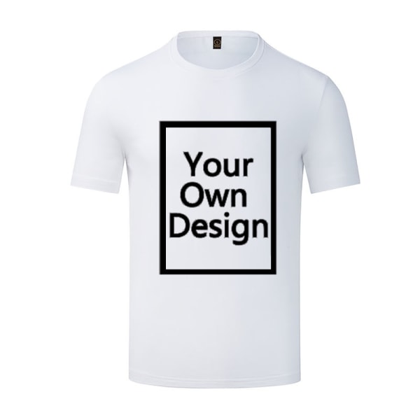 Anpassade T-shirts för män/kvinnor Designa din egen skjorta WHITE L