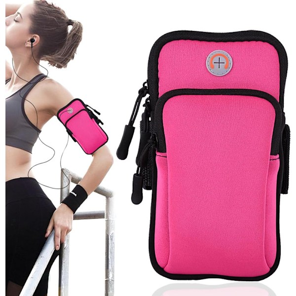 Sports Armbånd, Løbe- og Fitness Universal Smartphone Armtaske Pink
