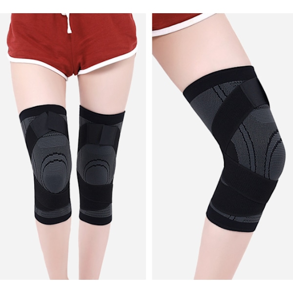 2PC utomhussport kompression knäskydd black m