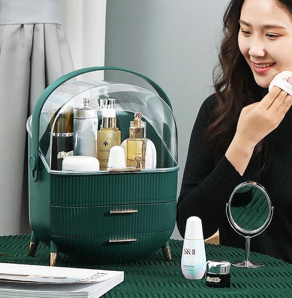 Makeup-organizer til bordplade Skincare Organizer Blue