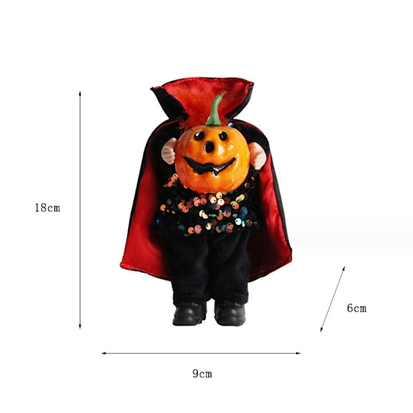 Halloween Huvudlös Pumpa Docka, Spöklikt Skämtföremål och Dekorativ Leksak för att Stämma In Black