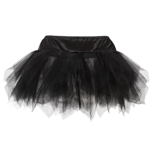 Tutu-skjørt for kvinner, danseskjørt for cosplay-fest Black 4XL