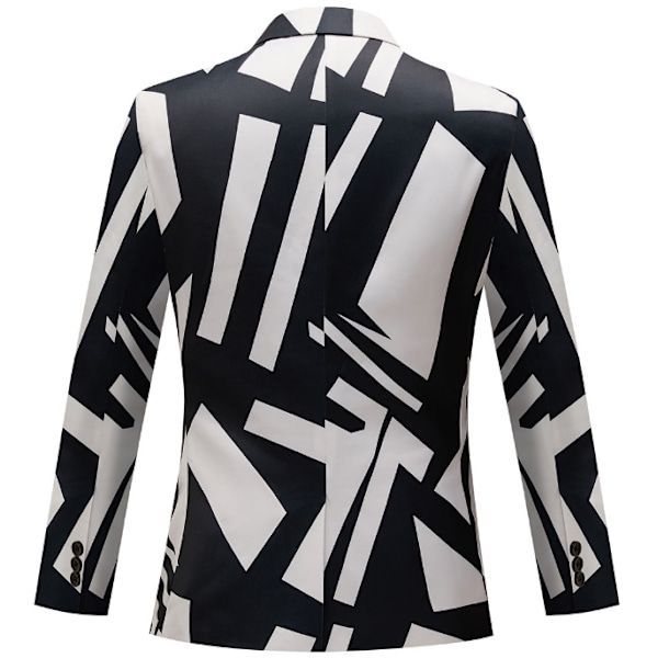 Herrmode Slim Fit Casual Print Kostymjacka Blazer L