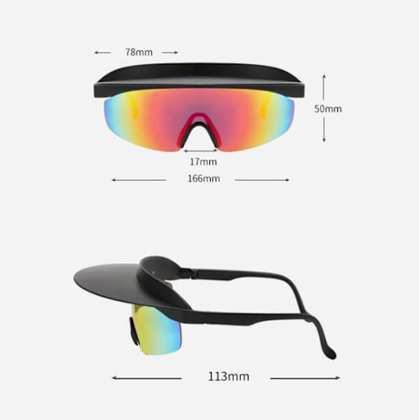 Stor ram Mode Cykling Sport Solglasögon Körning Fiske black2