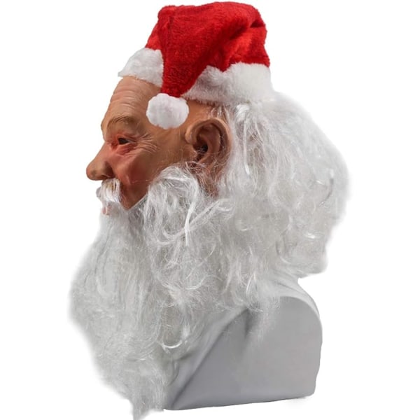 Realsitisk Julemand Latex Maske Julekostume 45*25CM