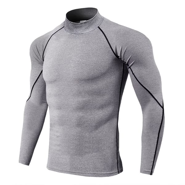 Atletiska långärmade skjortor för män grey XL