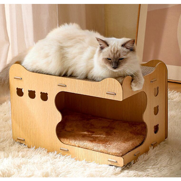Kattsand med kattskrapbräda och plyschmattor Styles 1