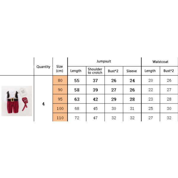 4 osaa vauvan ja taaperon poikien merirosvoasu 110