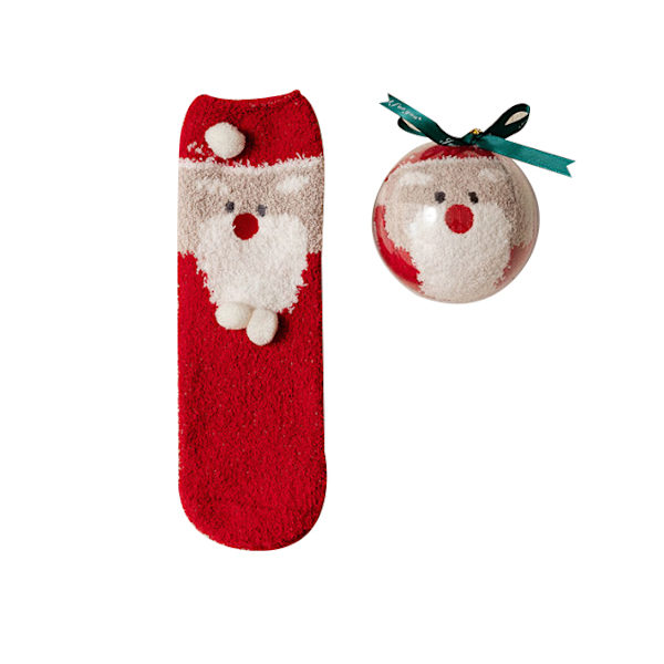 Fuzzy strumpor för kvinnor tonårsflickor jul fleece strumpor red