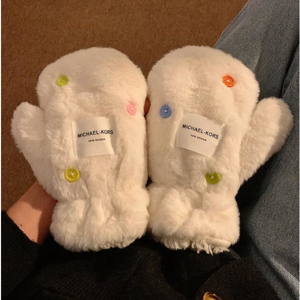 Vinterplushy Handskar med Vaddering för Kvinnor Style 3