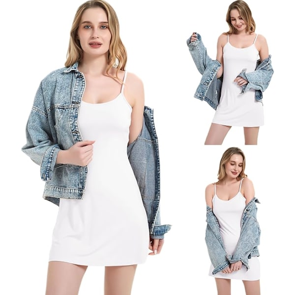Naisten alusmekko, alushameet, seksikäs yöasu White L