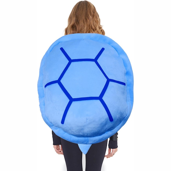 Bärbar sköldpadds skal kudde sköldpadda skal plyschdjur sköldpadda plysch kuddleksak Blue 60cm