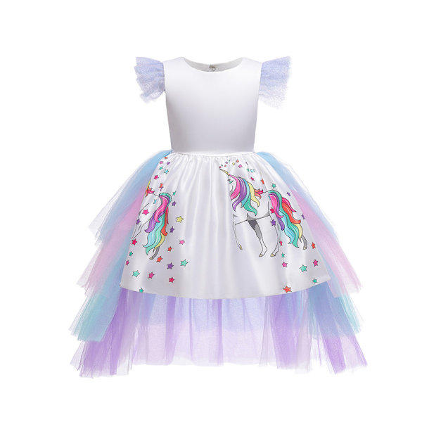 Pige Unicorn Prinsesse Kjole Unicorn Kostume til Piger A 120cm