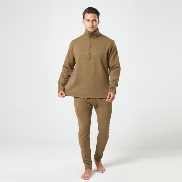 Termisk undertøy for menn, lang bukse sett khaki 2XL