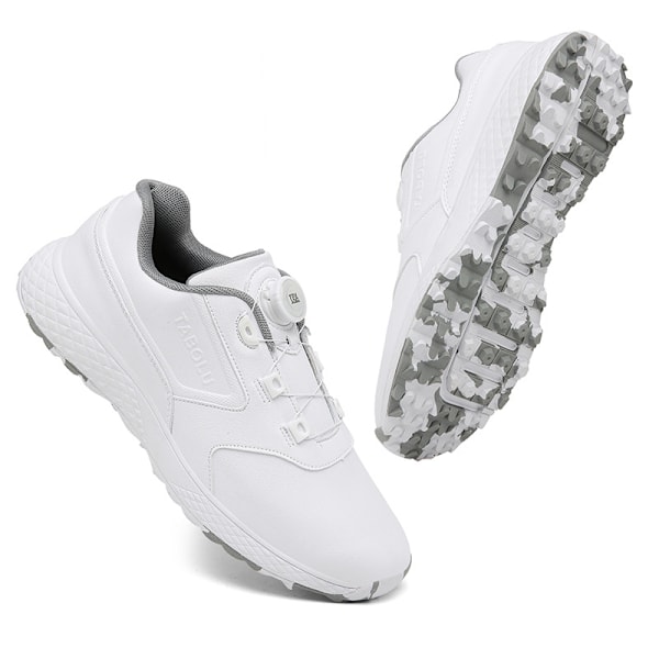 Dame Golf Sko Spikeless Vanntett Golf Sport Sneakers White Grey 44