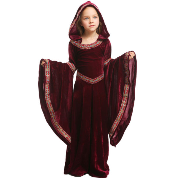 Girl Vampire Costume Outfit för Halloween Party S