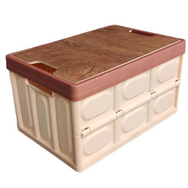 Trunk Organizer för campingutrustning för picknick Khaki 42*39*23cm