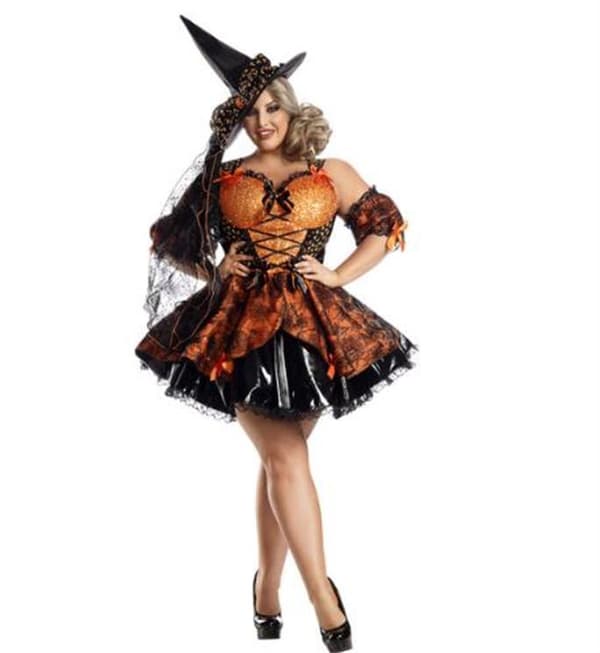 Halloween Hexe Kostume Maskerade Performance Kostumer L