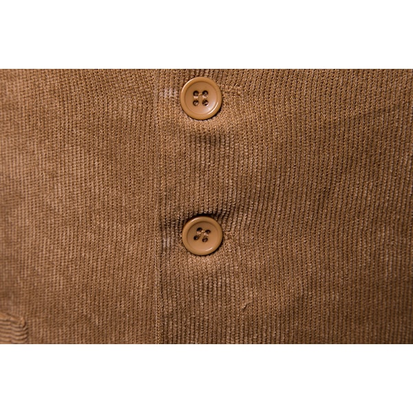 Miesten Korduroliivi V-kaula Vintage Liivi Hihaton Takki Brown XS
