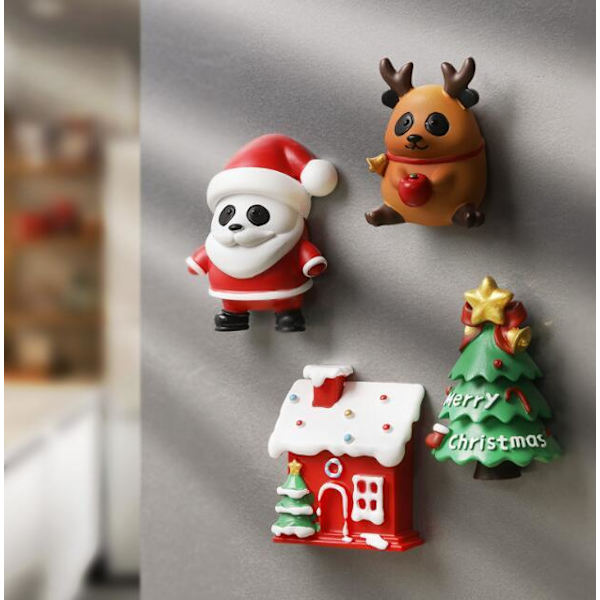 9 kpl Jouluaiheisia Resin-Magneetteja Jääkaappitarroja 9PCS