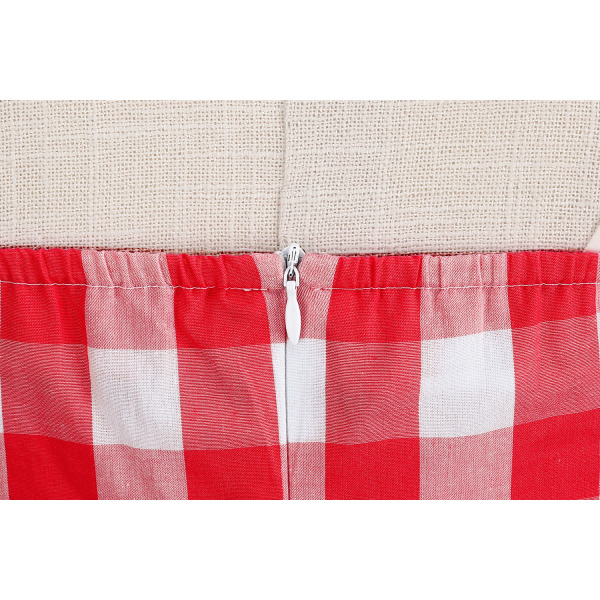 Pink Ternet Kjole til Kvinder Pink Gingham Kjole Vintage Rockabilly Kjoler Red L
