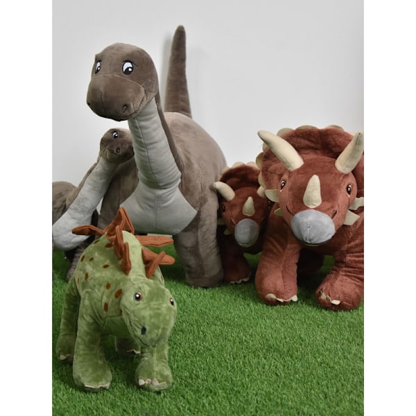 Dinosaur Plysjdyr, Triceratops Stoffdyr Kosepute Dukke D-44cm