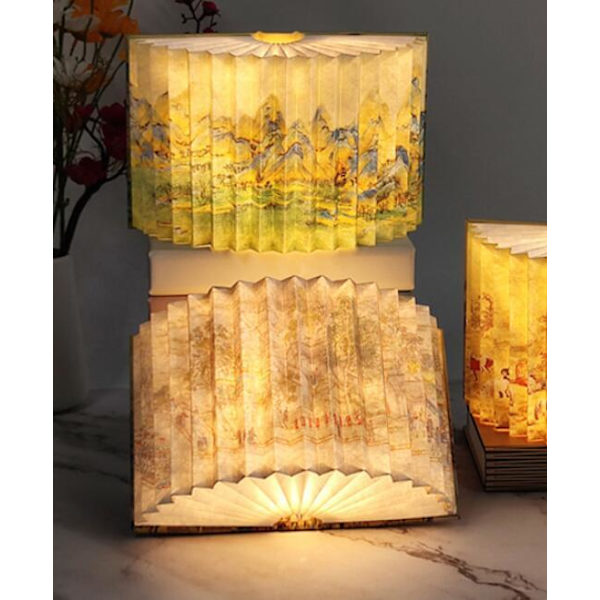 Gammel Stil LED Foldbar Bog Natlys Style 3