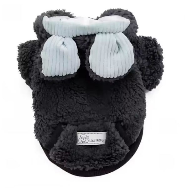 Kattkläder Höst och Vinter Hundkläder Söt Varma Grey Blue XS