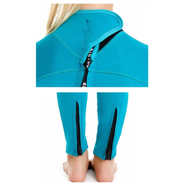 Barn One Piece långärmad baddräkt blue 3XL