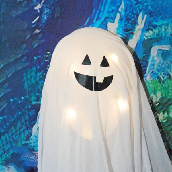 3 kpl Halloween LED-valot Valkoinen Haamu Lattiapistoke 50*15CM