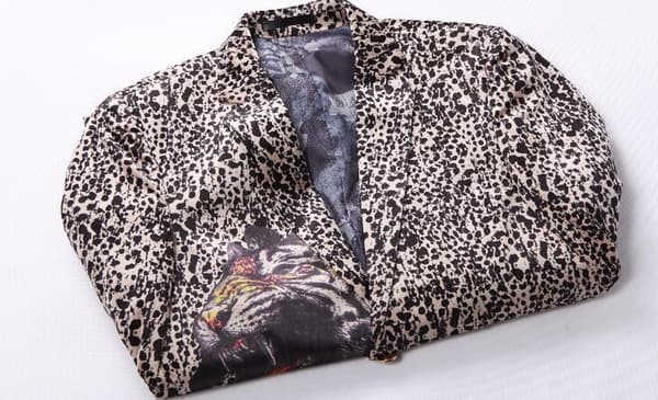 Leopard Tiger Print kostymjacka för män 60