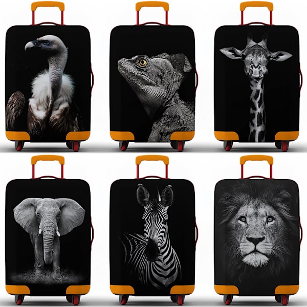 Resväska Skyddsfodral med Djurtryck - Dammskyddande Resväskaöverdrag Zebra M