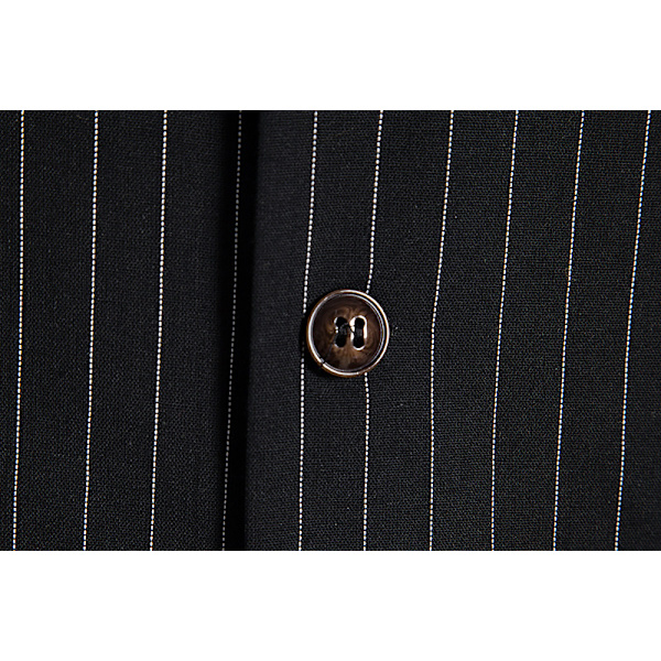 Herrkostym väst slim fit väst affärsväst för kostym smoking black M