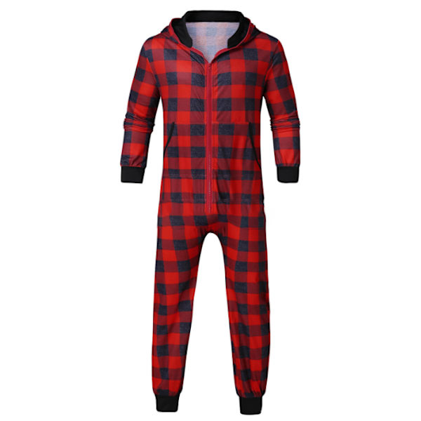 Julfamiljsmatchande pyjamas Hoodies red M