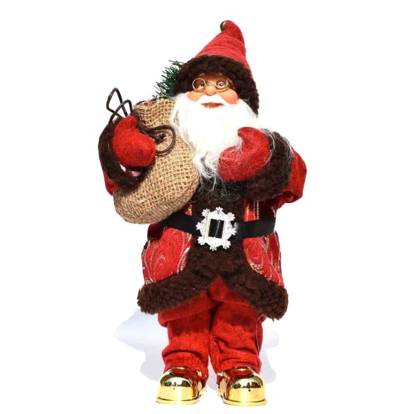 Stående Julenissen Mini Figur - Julepynt Ornament Style 6
