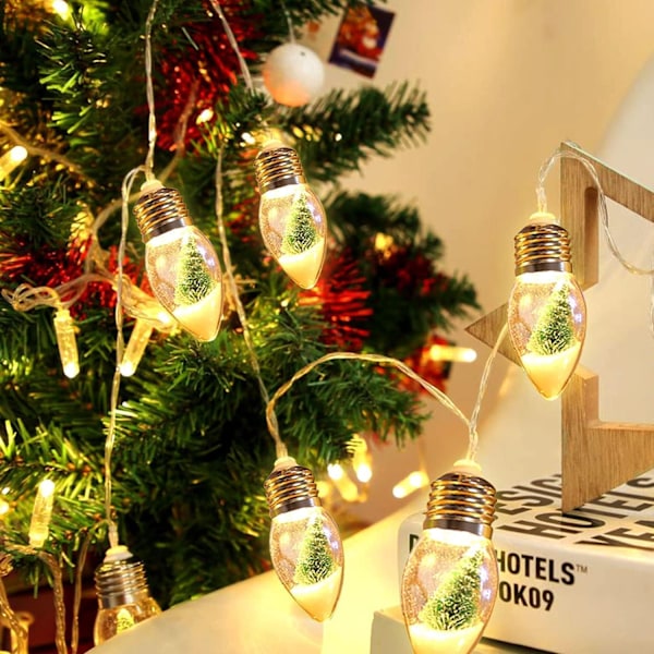 Julgrans Snöglob Strängljus 2M