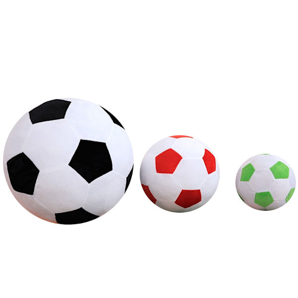 Plysch fotbollar Fluffig fylld fotboll Black 20cm