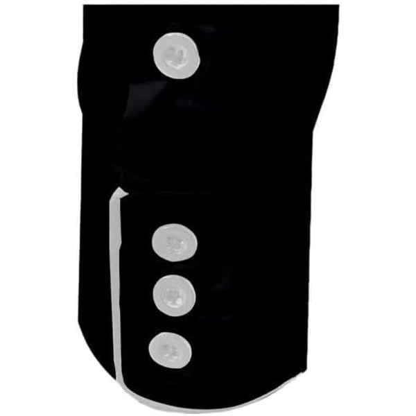 Western Cowboyskjorta för män Mode Slim Fit Design Black 3 2XL