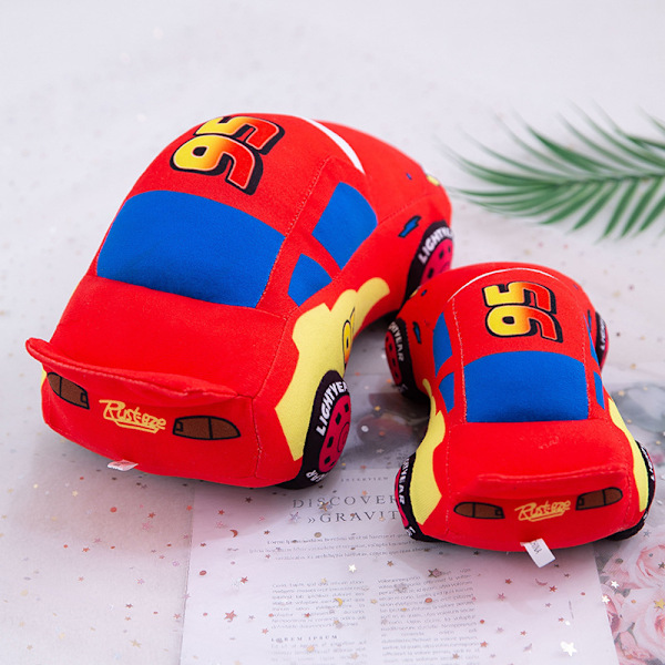 Biler Myk Plussj Lightning McQueen Rød Plussj Stoffdyr 45cm